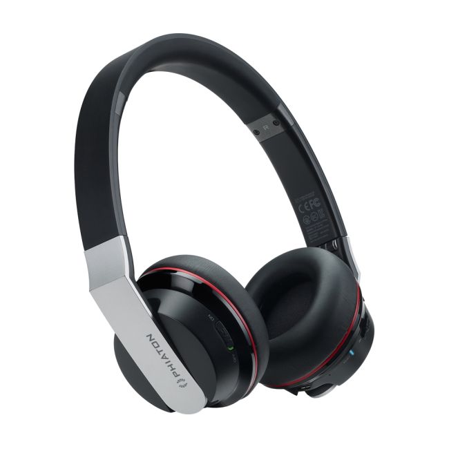 Casti audio Bluetooth PHIATON BT-330 cu microfon, pliabile, negru, tip headset-1