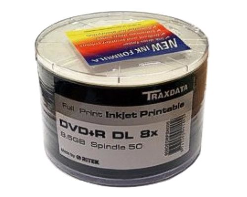 2-TRAXDATA-DVD+R-I-Dual-Layer-I-8.5Gb-I-8x-I-printabil-I-50-bucati