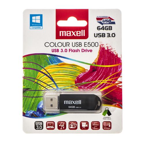 5-Memorie-USB3-|-Maxell-|-64GB-|-model-E500-|-Negru