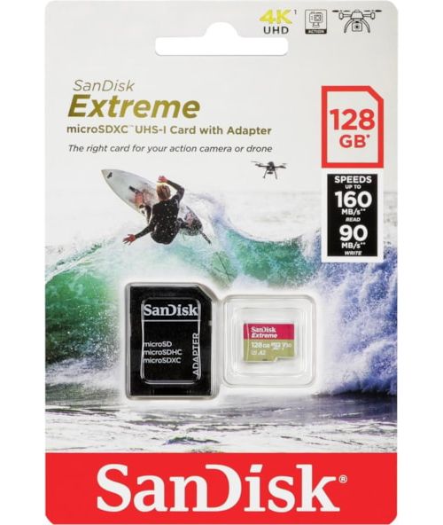 7-Card-microSDXC-SANDISK-Extreme-|-128GB-|-160MB^s-|-C10-|-A2-|-V30-|-UHS~I-|-U3