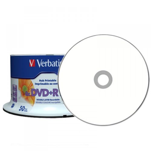 4-VERBATIM-DVD+R-|-Dual-Layer-|-8.5Gb-|-PRINTABIL-|-50-bucati-cutie
