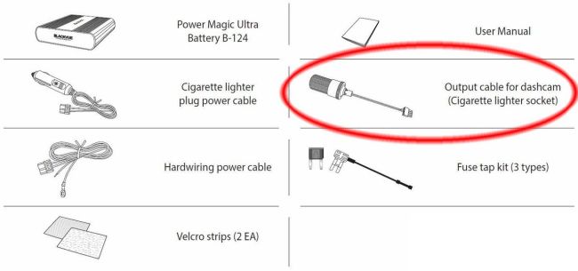 Priză Blackvue | 0,1M | pentru B-124X | CS-124-2