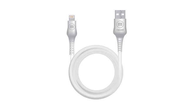 CABLU DE DATE SI ALIMENTARE | MAXELL | TATA | LIGHTNING-USB | 1.2M | ALB-1